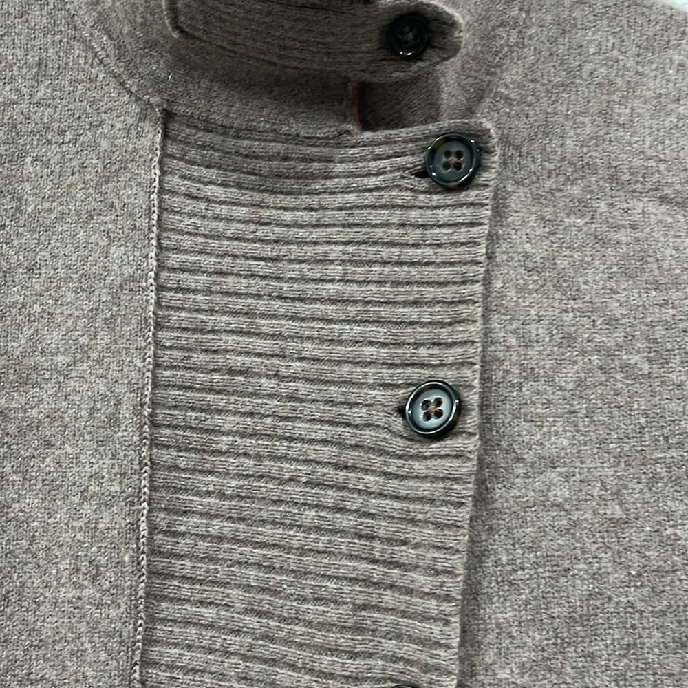 Banana Republic Lambswool Peacoat Buttoned Cardigan Sweater in Brown Pink M - Picture 8 of 12